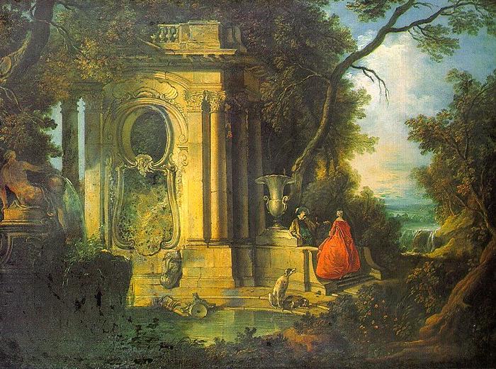 Jacques de la Joue Park Scene oil painting image